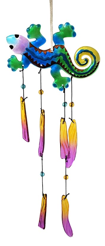Gorgeous Nautilus Shell Glass Wind Chime - 22" 2