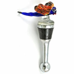 dragonfly glass wine bottle stopper