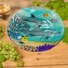 Dolphin Glass Plate