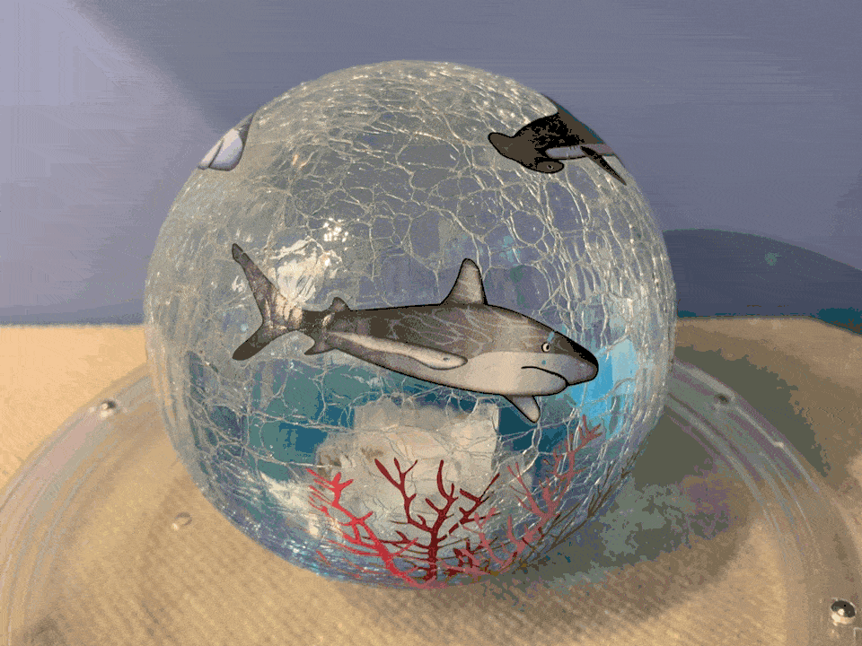 Shark Glass LED Globe Light - 6" 4
