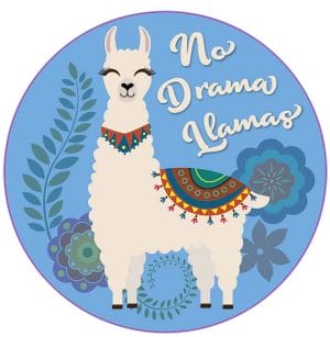 No Drama Llamas Decal - For cell phones, tablets, scrpabooks, and more