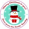 Custom Christmas label - snowman