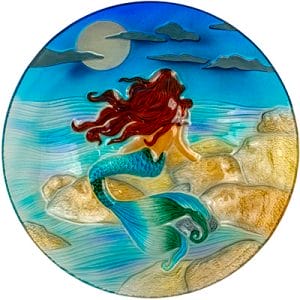 Moonlight Mermaid Glass Plate - 12" 1