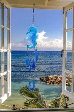 Seahorse Glass Wind Chime 1