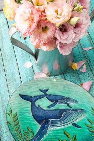 Whale Glass Plate - 8" 4