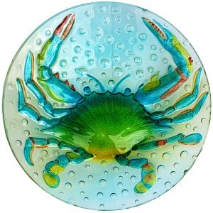 blue crab glass bowl