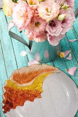 Magical Conch Glass Plate - 12" 4