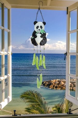 Panda Glass Wind Chime 1