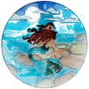 moonlit mermaid glass bowl