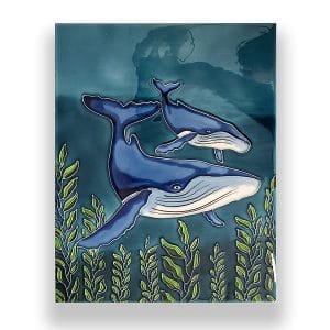 Gorgeous Humpback Whale Tile Art Wall Hanging 1
