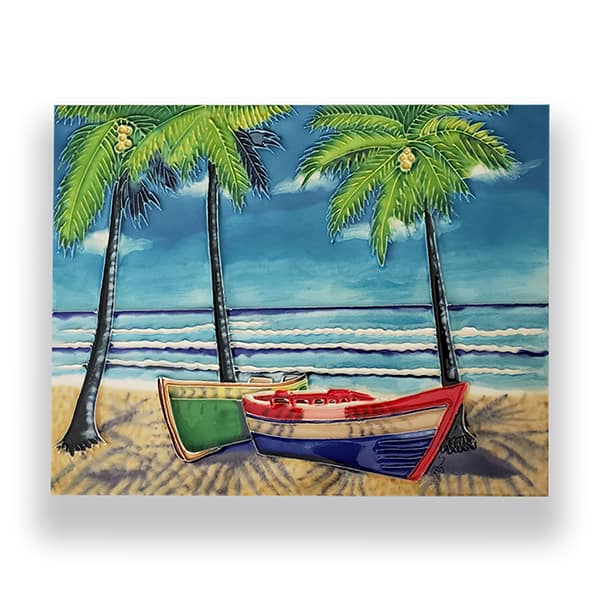 Tile Art Wall Hangings Coastal Decor Seaside Glass Gallery