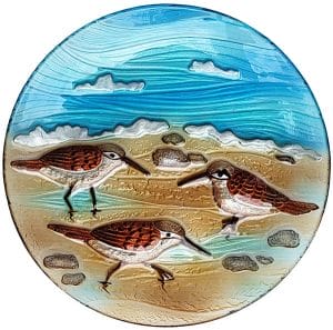 Sensational Sand Piper Glass Plate - 8" 1