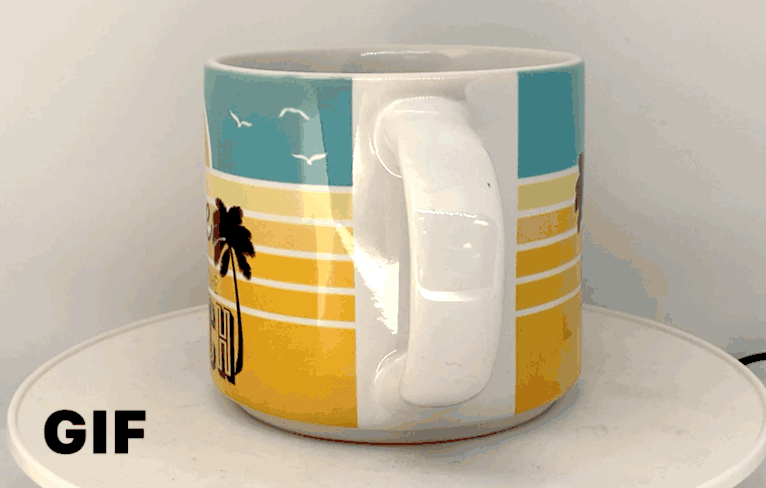 retro beach stackable mug