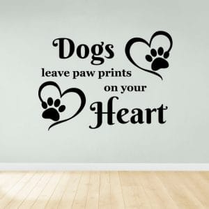 dog paws wall decal