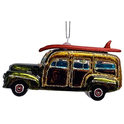 Sensational Surfing Woody Christmas Ornament - 4.5