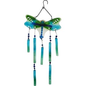 glass dragonfly wind chime