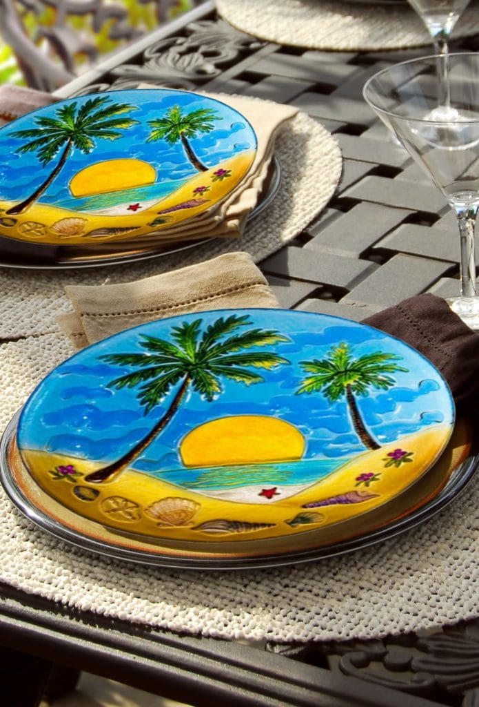 Nautical , Tropical Glass plate
