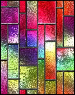 Colorful Stained Glass Window Cling 1