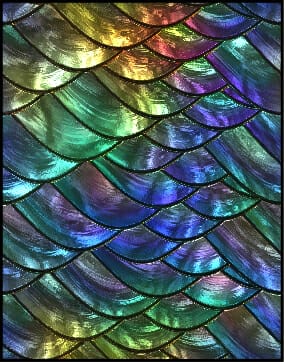 Fascinating Mermaid Scales Stained Glass Window Cling 1