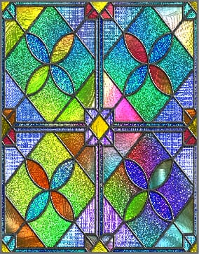 Colorful Stained Glass Window Cling 2 1